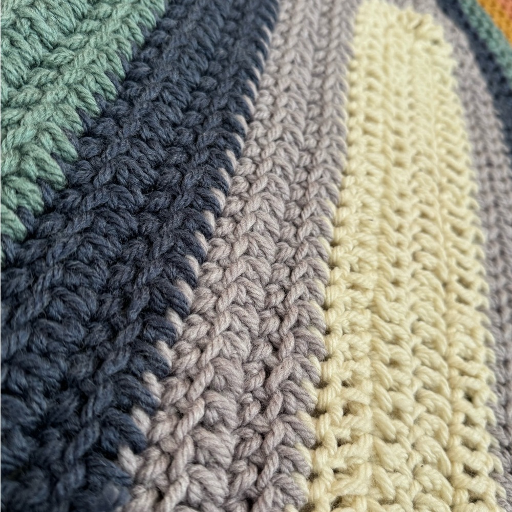 HANDMADE rainbow blanket - Picture 4 of 12